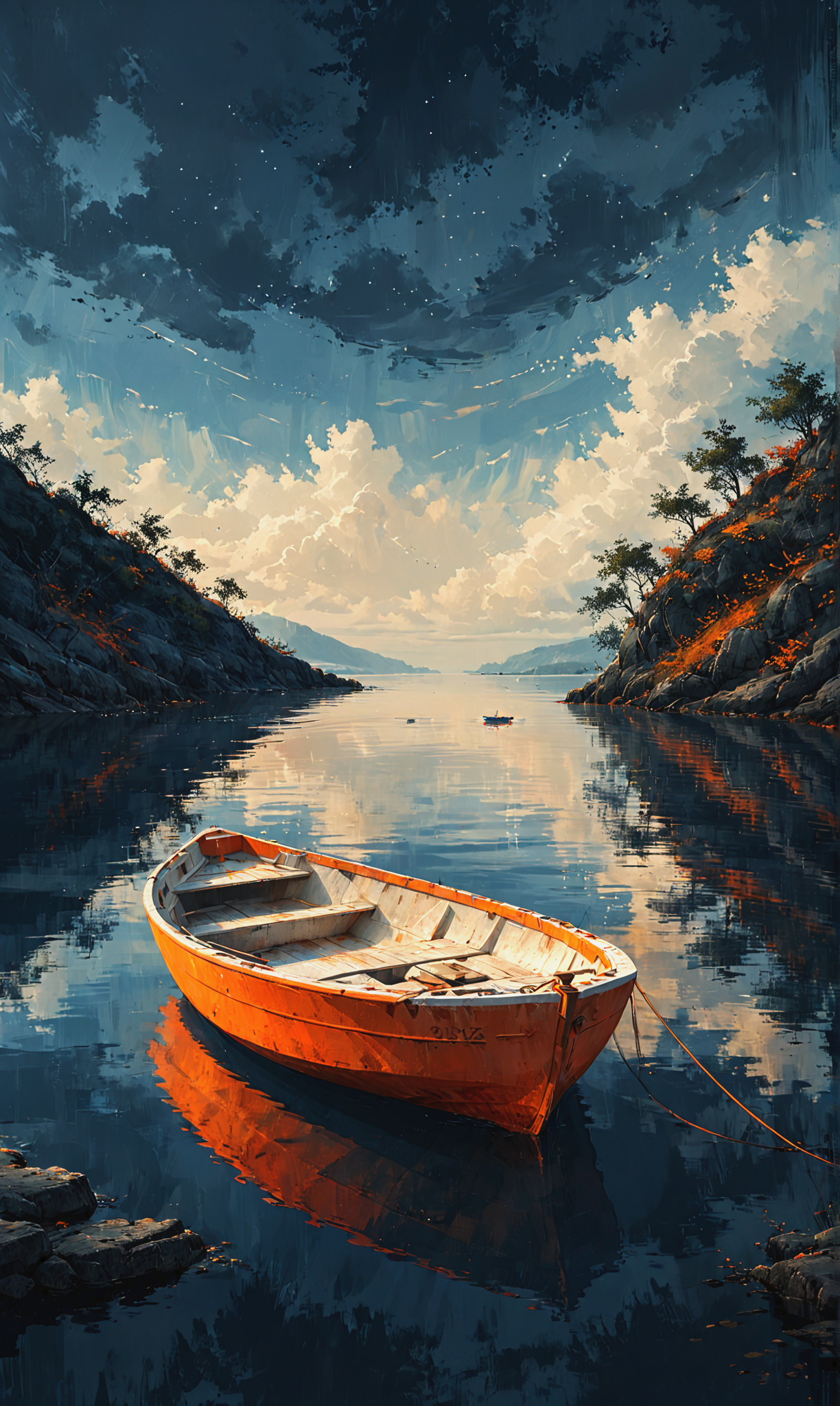 03973-206057-animation about a Boat, in the style of dark white and orange, minimal design, realistic painted still lifes, cartoonish innocen.png